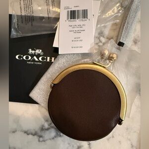 SOLD COACH Kisslock Runway Pouch Necklace